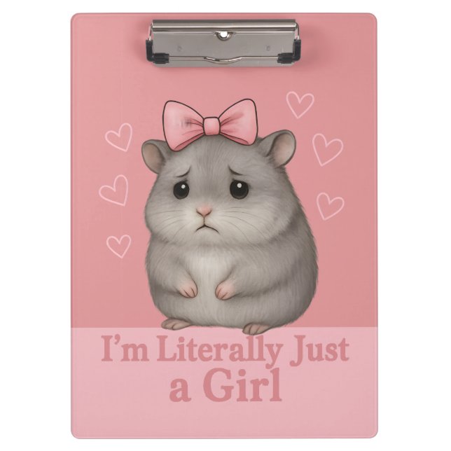 Pranchetas Sou Literalmente Só uma Garota Hamster Triste Engr (Frente)