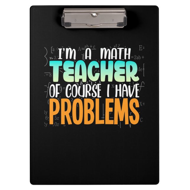 Pranchetas Sou Professora De Matemática (Frente)