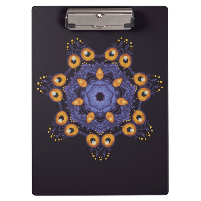 Pranchetas Spooky Cute Mandala Monster Art Halloween Creature (Frente)