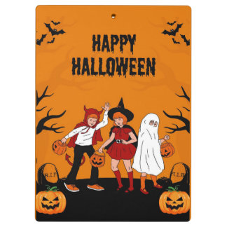 Pranchetas Spooky Halloween – Pumpkin, Ghost &