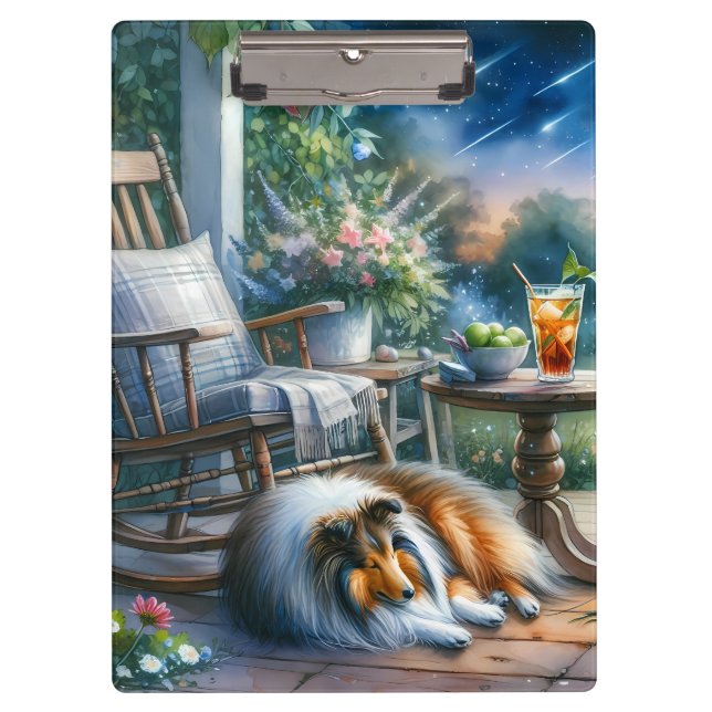 Pranchetas Starlit Garden Porch Sheltie Dream (Frente)