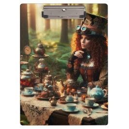 Pranchetas Steampunk Vintage Victorian Lady Mad Hatter