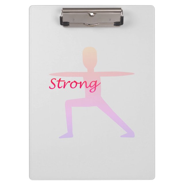 Pranchetas Strong Yoga Warrior Pose (Frente)