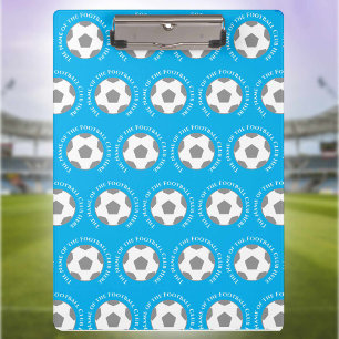 Pranchetas Sua equipe de futebol no Sky Blue. Treinador de fu