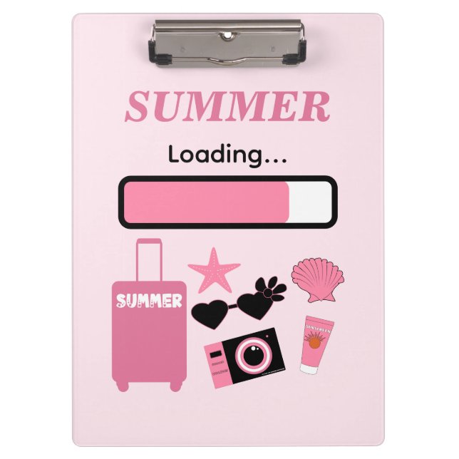 Pranchetas Summer Loading Pink Clipboard (Frente)