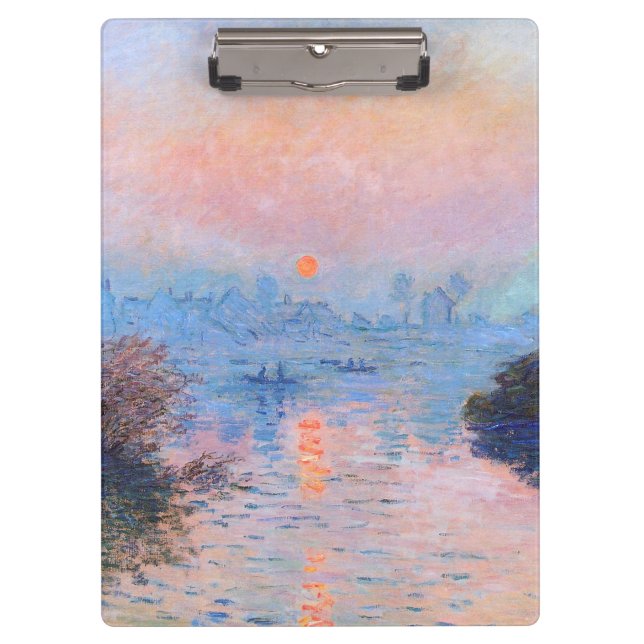 Pranchetas Sunset sobre o Seine Claude Monet (Frente)