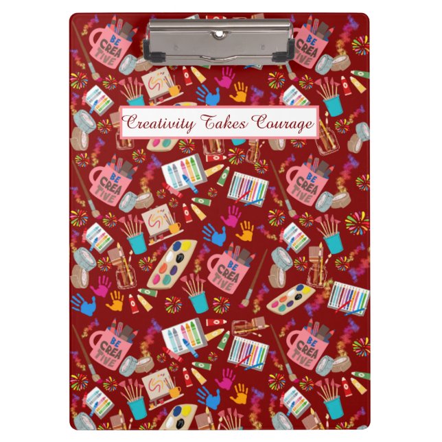 Pranchetas Suprimentos de arte coloridos Padrão criativo para (Frente)