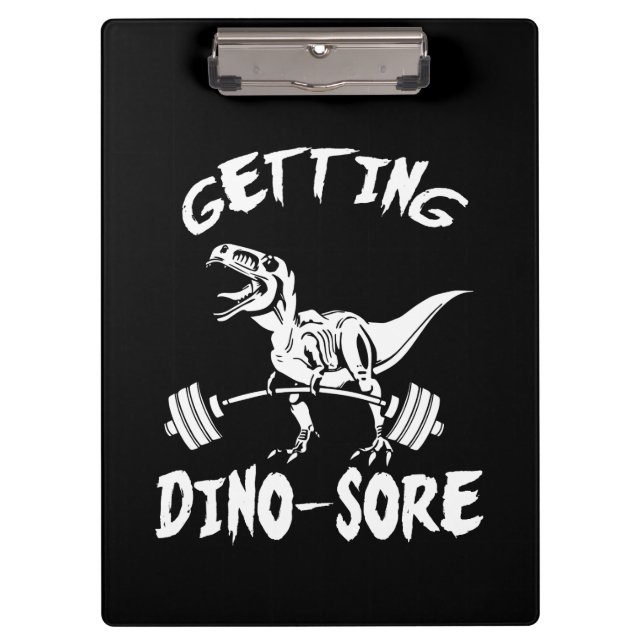 Pranchetas T-Rex, Obtendo Dino Sore, Engraçado, Cartoon, Work (Frente)