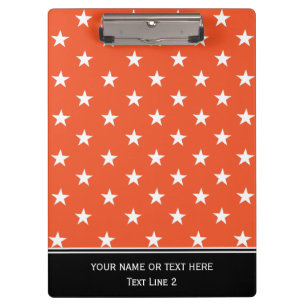 Pranchetas Tangerine Tango Orange e White Stars