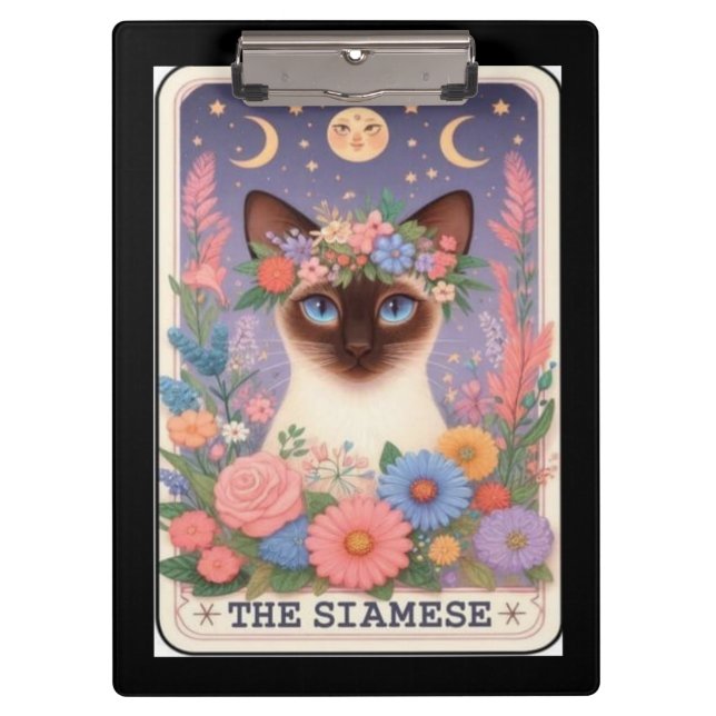 Pranchetas Tarot do Gato Siames | Felino Místico (Frente)