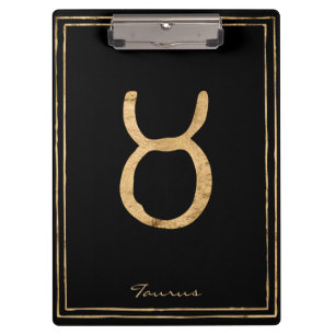 Pranchetas Taurus martelou o ouro estilizado símbolo de astr