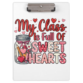 Pranchetas Teacher Sweet Heart Valentine's Clipboard