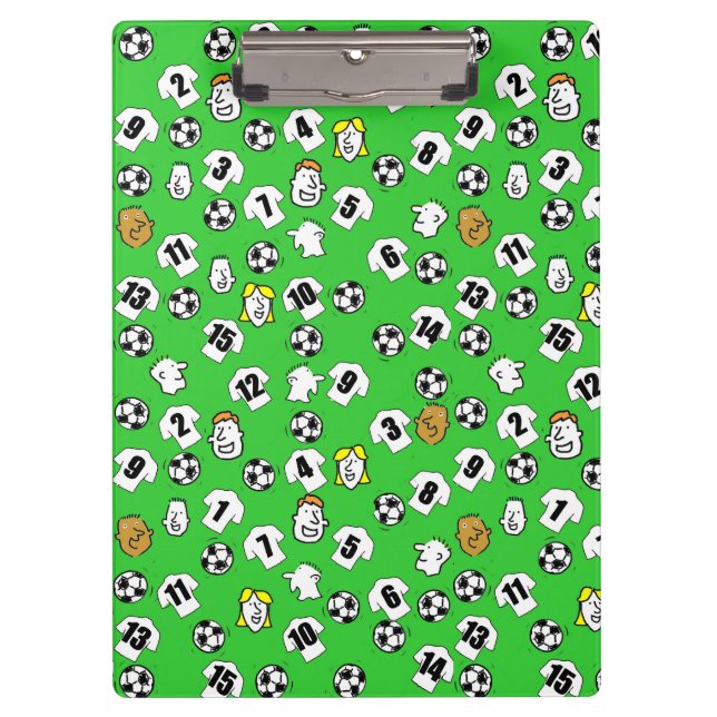 Pranchetas Tema de futebol com camisas brancas (Frente)