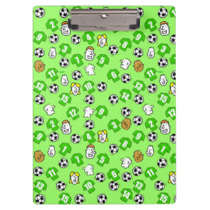 Pranchetas Tema de futebol com camisas verdes