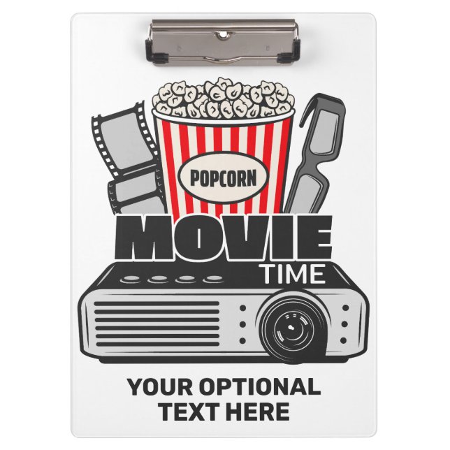 Pranchetas Tempo de Filme de Texto e Cores Personalizado (Frente)