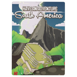 Pranchetas Tenha uma aventura pôster da américa do sul