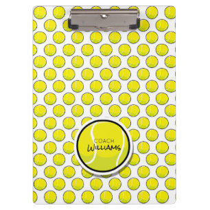 Pranchetas Tênis COACH NAME Balls Sports Team Varsity