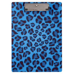 Pranchetas teste padrão azul da textura do leopardo