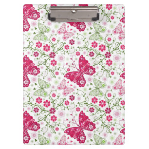 Pranchetas Teste padrão branco floral