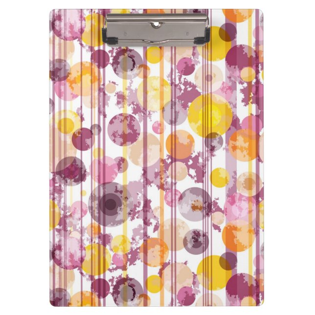 Pranchetas Teste padrão branco listrado manchado (Frente)