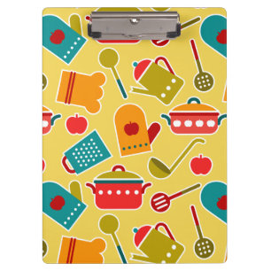 Pranchetas Teste padrão colorido de utensílios da cozinha