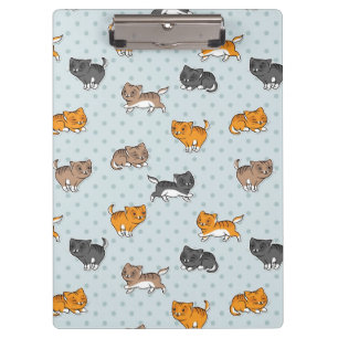 Pranchetas teste padrão com gatos engraçados