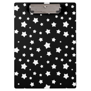 Pranchetas Teste padrão de estrelas preto e branco