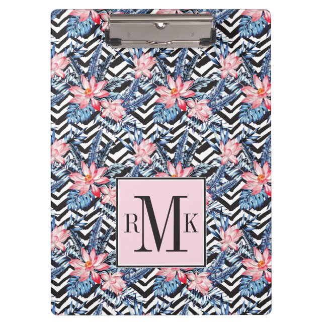 Pranchetas Teste padrão de flor tropical de Lotus (Frente)