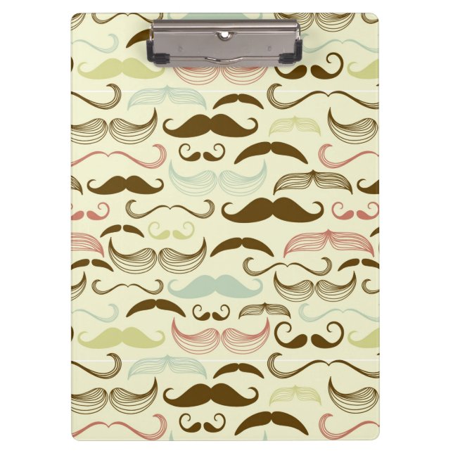 Pranchetas Teste padrão do bigode, estilo retro 4 (Frente)