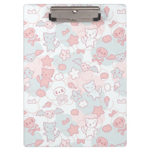 Pranchetas teste padrão do kawaii com doodle
