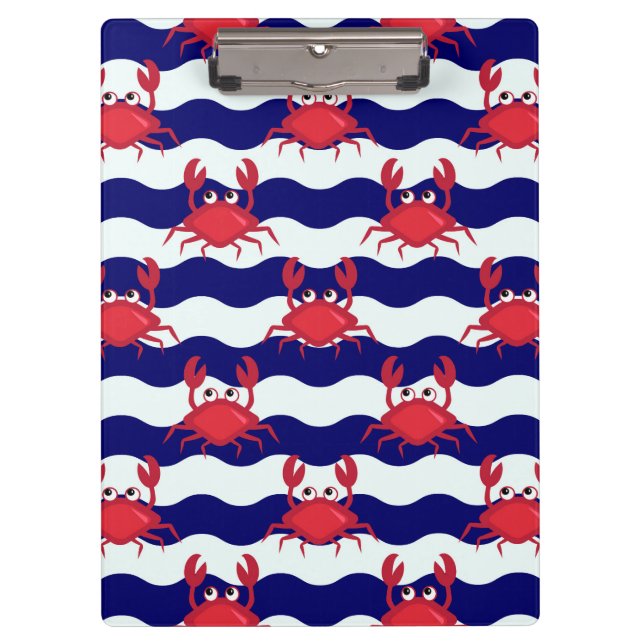 Pranchetas Teste padrão feliz dos caranguejos (Frente)