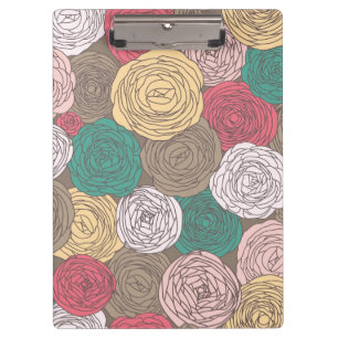 Pranchetas Teste padrão floral à moda. Floral brilhante