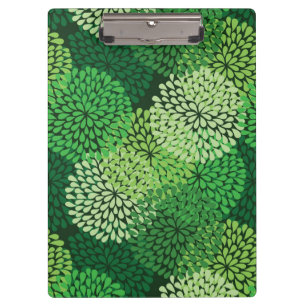 Pranchetas Teste padrão floral verde
