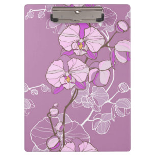 Pranchetas Teste padrão roxo da orquídea