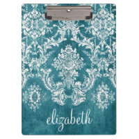Texto Personalizado da Cor damasco Turquesa Grungy