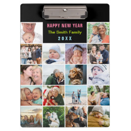 Pranchetas Texto Personalizado de Colagem de Fotos da Família