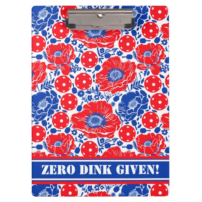 Pranchetas Texto personalizado Dink Zero Dado Pickleball (Frente)