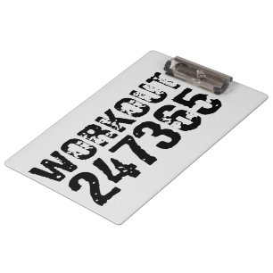 Pranchetas Texto vestido e arranhado Workout 247365 preto