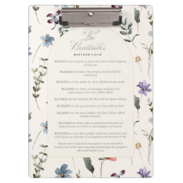 Pranchetas The Beatitudes Matthew 5:3–12 Floral Scripture
