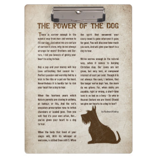 Pranchetas The Power of the Dog Poem - Rudyard Kipling