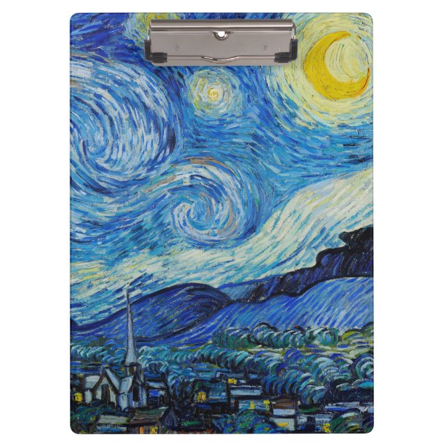 Pranchetas The Starry Night - Vincent Van Gogh (Frente)