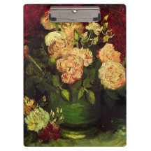 Tigela com Peônias e Rosas, Vincent van Gogh.
