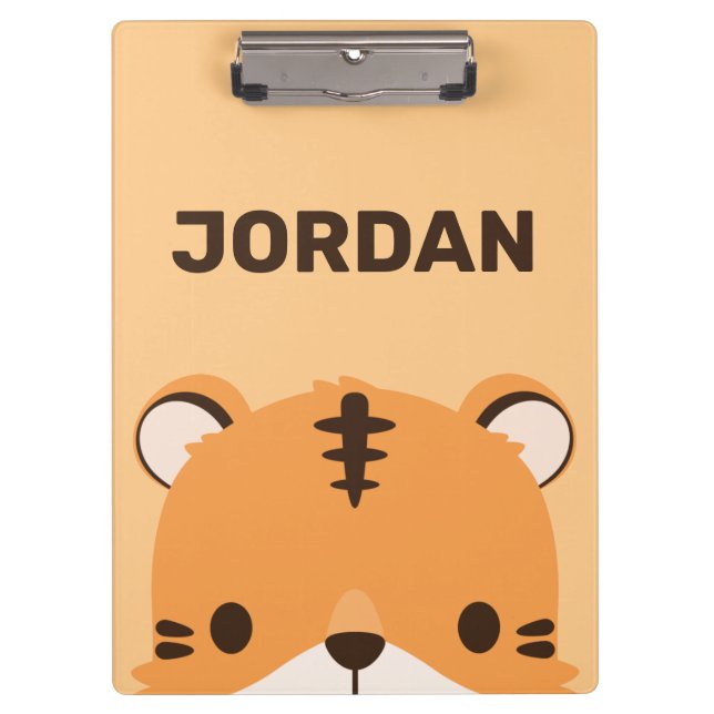 Pranchetas Tigre de Cuta com Nome Personalizado (Frente)