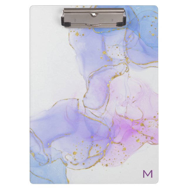 Pranchetas Tinta rosa, púrpura e azul de álcool (Frente)