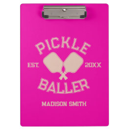 Pranchetas Tipografia Colegial de Pickleball em Picles