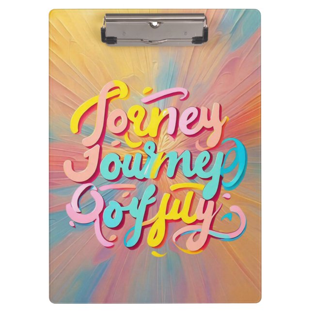 Pranchetas "Tipografia de Bold Journey" (Frente)