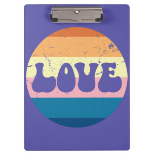 Pranchetas Tipografia Do Amor Com Vintage Sunset Strips
