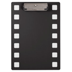 Pranchetas tira do filme de 35mm preto e branco