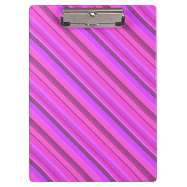 Pranchetas Tiras diagonais cor-de-rosa (Frente)