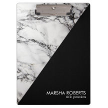 Trendy Black and White Triangle Marble Stone